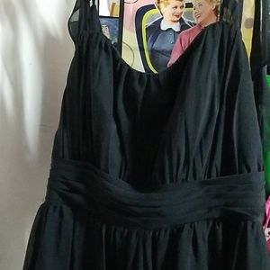 Long black bridesmaid dress
